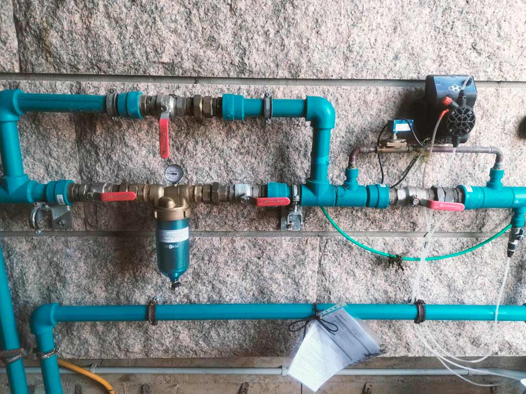 Instalación filtro agua legionella